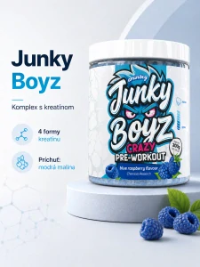 Junky Boyz – predtréningový komplex s kreatínom, príchuť modrá malina