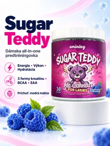 Sugar Teddy – dámska predtréningovka, modrá malina
