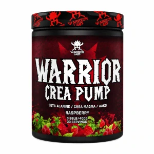 Warrior CREA PUMP 400 g – predtréningový doplnok bez kofeínu, malina