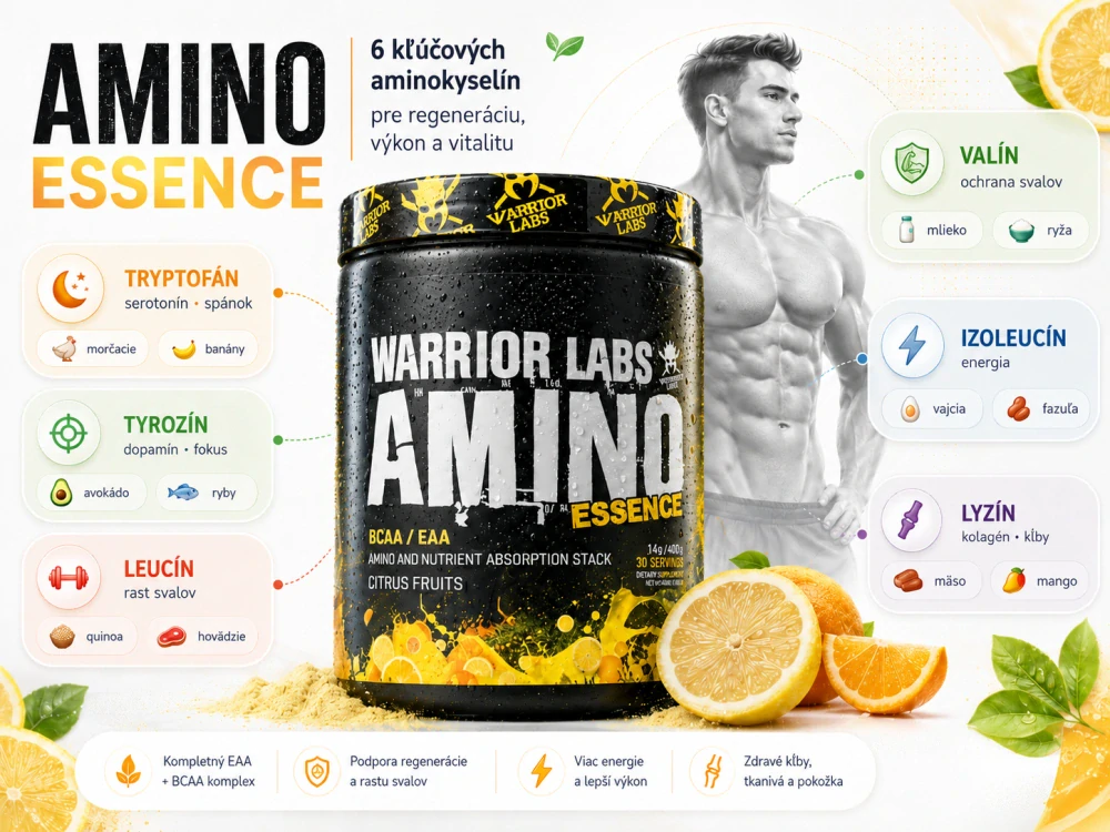 Amino Essence EAA – kompletné esenciálne aminokyseliny, citrus