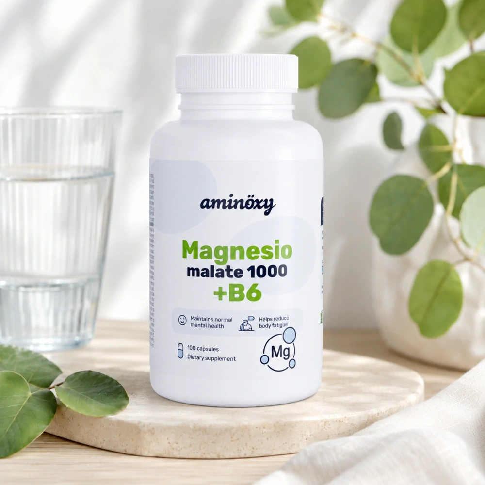 Magnesio Malate 1000 + B6 – horčík malát pre energiu, svaly a nervový systém