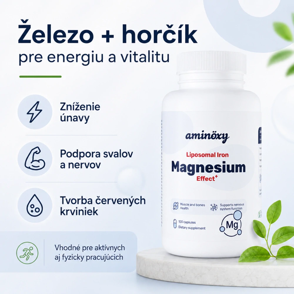 Lipozomálne železo s horčíkom Effect+ – 100 kapsúl