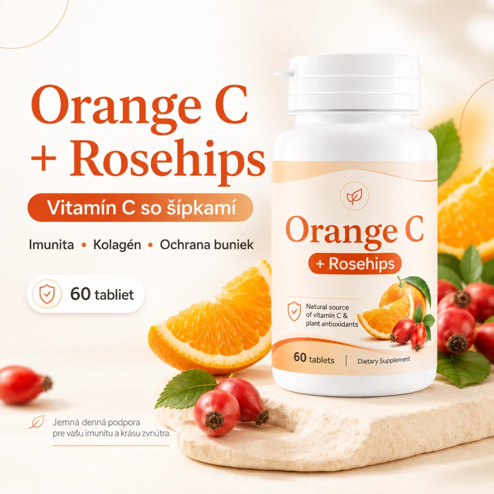 Orange C + Rosehips – Vitamín C so šípkami