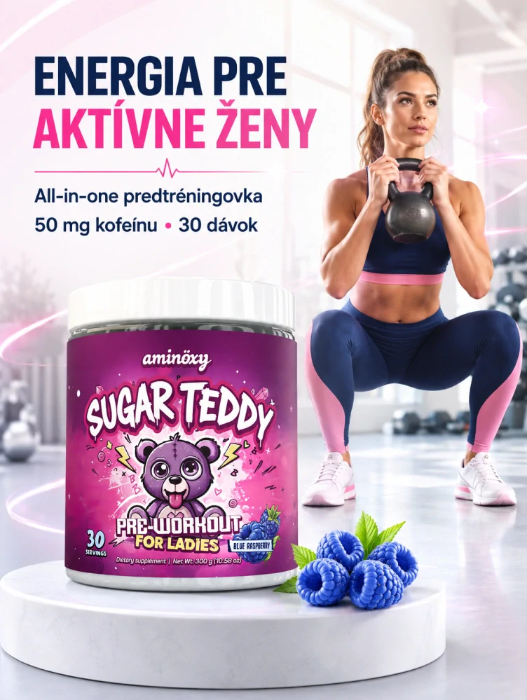 Sugar Teddy – dámska predtréningovka s príchuťou modrej  maliny