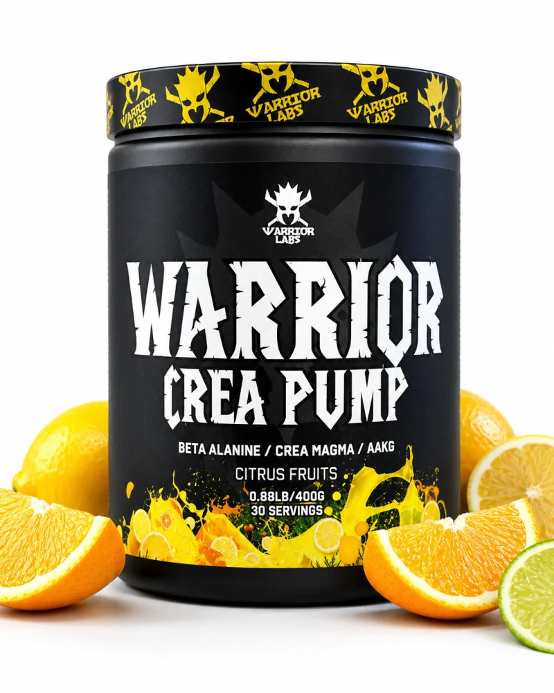 Warrior CREA PUMP 400 g – predtréningový doplnok bez kofeínu, citrus