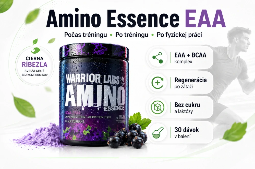 Amino Essence EAA – kompletné esenciálne aminokyseliny, čierna ríbezľa
