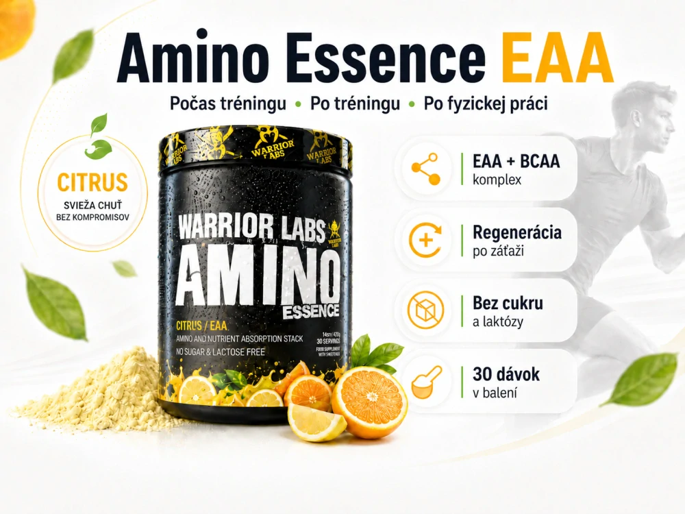 Amino Essence EAA – kompletné esenciálne aminokyseliny, citrus