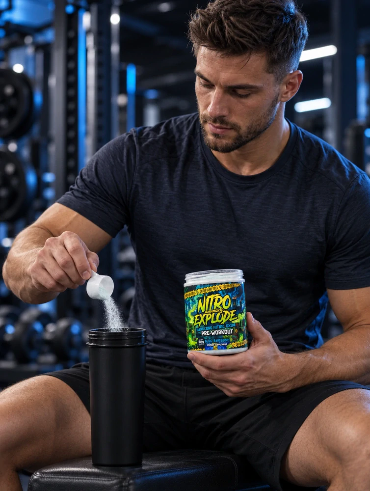 Nitro Explode – predtréningovka pre maximálnu pumpu, 300 g