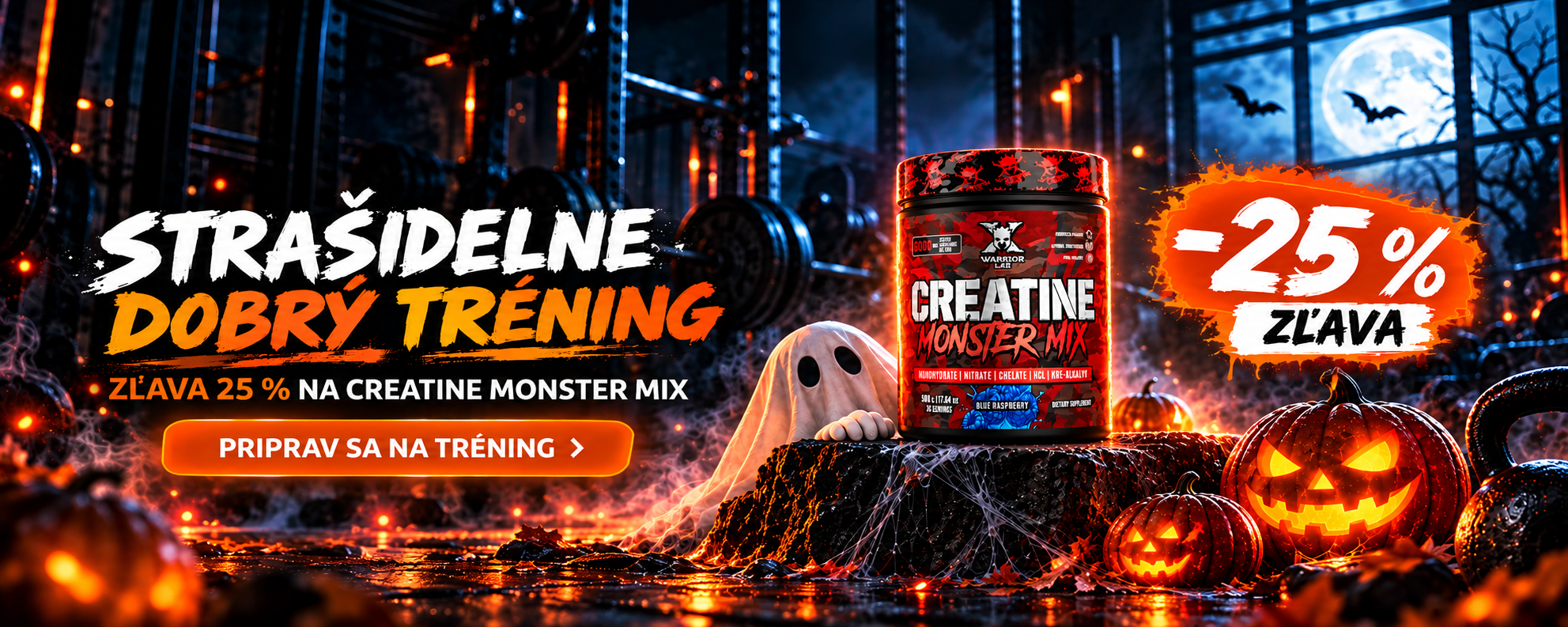 Halloweenska zľava 25 % na Creatine Monster Mix – VitaPulz.sk
