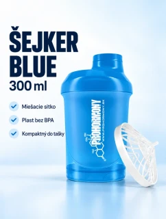 Šejker Prohormony BLUE 300 ml – modrý so sitkom